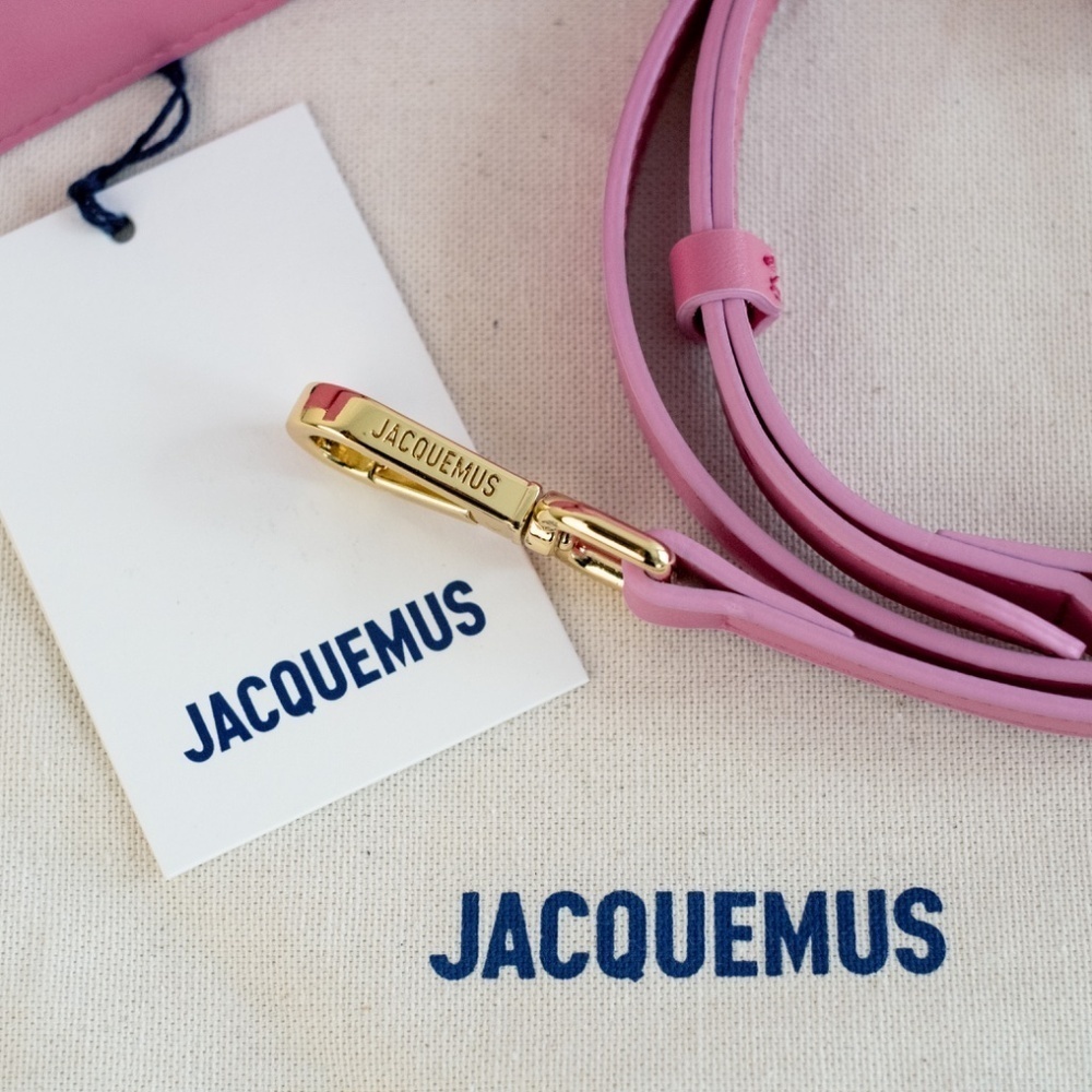 NWT Jacquemus Le Grand Bambino Pink Authentic Pink Leather Crossbody Bag $1190 - Picture 12 of 16